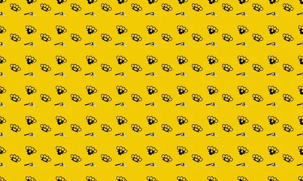 Farklı aksesuarlara sahip renkli arkaplan