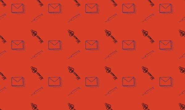 Цветной фон с различными аксессуарами