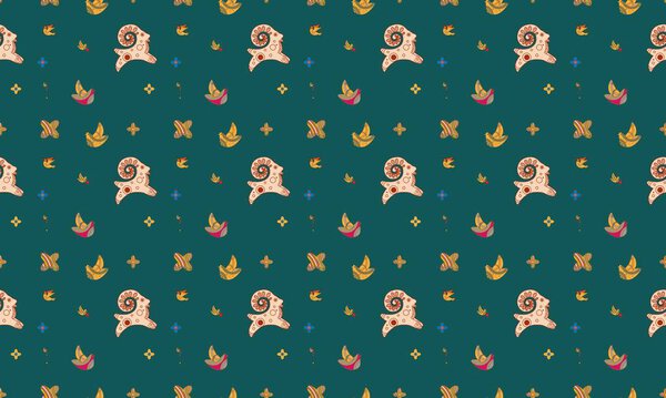 Цветной фон с различными аксессуарами