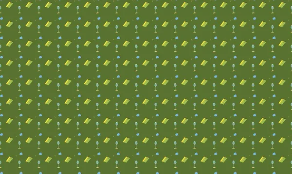 Farklı aksesuarlara sahip renkli arkaplan