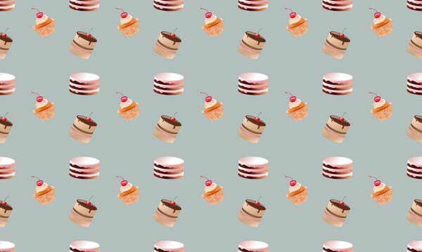 Цветной фон с различными аксессуарами