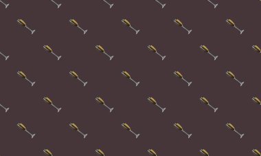 Farklı aksesuarlara sahip renkli arkaplan