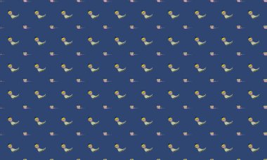 Farklı aksesuarlara sahip renkli arkaplan