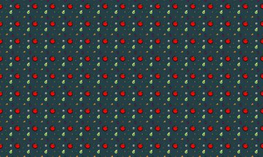 Farklı aksesuarlara sahip renkli arkaplan