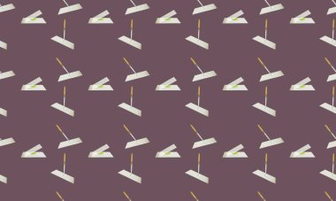 Farklı aksesuarlara sahip renkli arkaplan