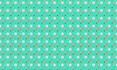 Farklı aksesuarlara sahip renkli arkaplan