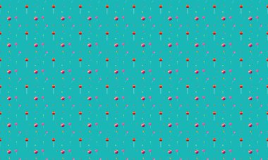 Farklı aksesuarlara sahip renkli arkaplan