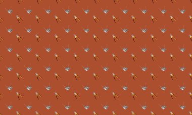 Farklı aksesuarlara sahip renkli arkaplan