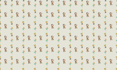 Farklı aksesuarlara sahip renkli arkaplan