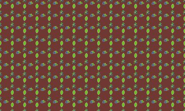 Farklı aksesuarlara sahip renkli arkaplan