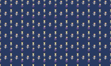 Farklı aksesuarlara sahip renkli arkaplan