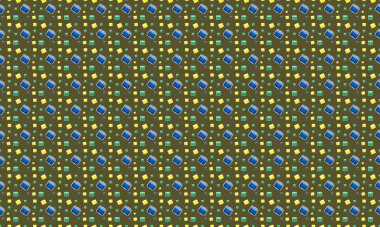 Farklı aksesuarlara sahip renkli arkaplan