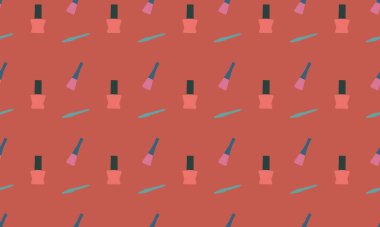 Farklı aksesuarlara sahip renkli arkaplan