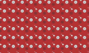 Farklı aksesuarlara sahip renkli arkaplan