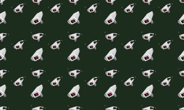 Farklı aksesuarlara sahip renkli arkaplan