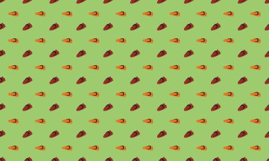 Farklı aksesuarlara sahip renkli arkaplan