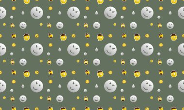 Farklı aksesuarlara sahip renkli arkaplan