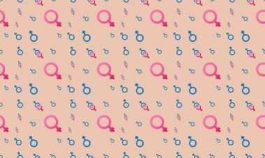 Farklı aksesuarlara sahip renkli arkaplan