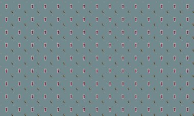 Farklı aksesuarlara sahip renkli arkaplan