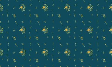 Farklı aksesuarlara sahip renkli arkaplan