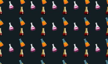 Farklı aksesuarlara sahip renkli arkaplan