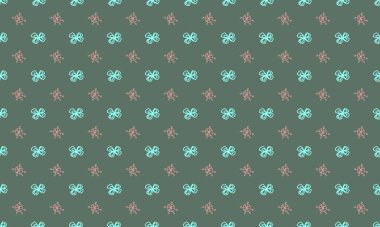 Farklı aksesuarlara sahip renkli arkaplan