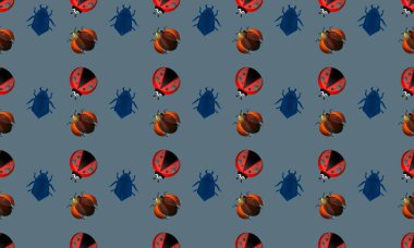 Farklı aksesuarlara sahip renkli arkaplan