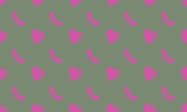 Farklı aksesuarlara sahip renkli arkaplan