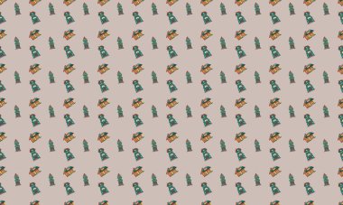 Farklı aksesuarlara sahip renkli arkaplan