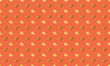 Farklı aksesuarlara sahip renkli arkaplan