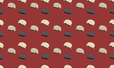 Farklı aksesuarlara sahip renkli arkaplan