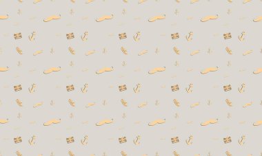 Farklı aksesuarlara sahip renkli arkaplan