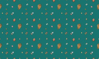 Farklı aksesuarlara sahip renkli arkaplan