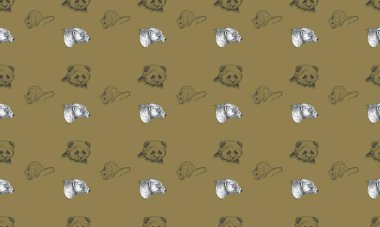 Farklı aksesuarlara sahip renkli arkaplan