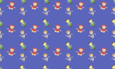 Farklı aksesuarlara sahip renkli arkaplan