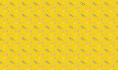 Farklı aksesuarlara sahip renkli arkaplan