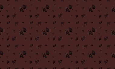 Farklı aksesuarlara sahip renkli arkaplan