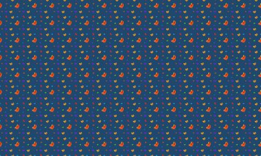 Farklı aksesuarlara sahip renkli arkaplan