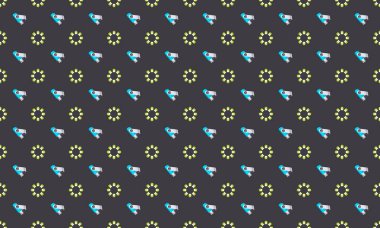 Farklı aksesuarlara sahip renkli arkaplan