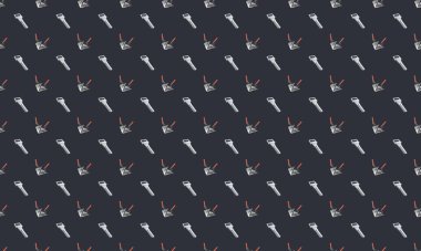 Farklı aksesuarlara sahip renkli arkaplan