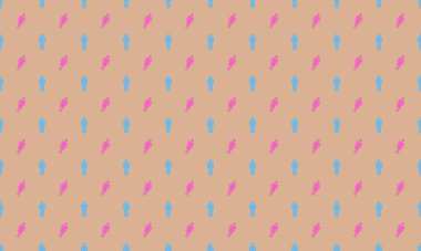 Farklı aksesuarlara sahip renkli arkaplan