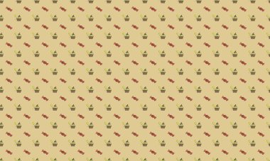 Farklı aksesuarlara sahip renkli arkaplan