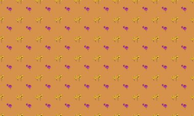 Farklı aksesuarlara sahip renkli arkaplan