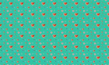 Farklı aksesuarlara sahip renkli arkaplan