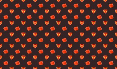 Farklı aksesuarlara sahip renkli arkaplan