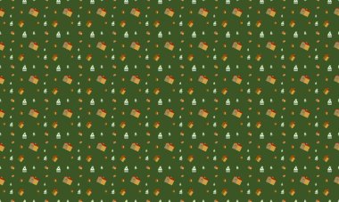 Farklı aksesuarlara sahip renkli arkaplan