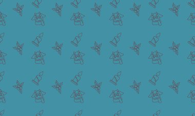 Farklı aksesuarlara sahip renkli arkaplan