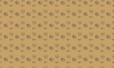 Farklı aksesuarlara sahip renkli arkaplan