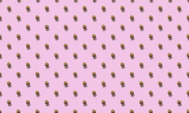 Farklı aksesuarlara sahip renkli arkaplan