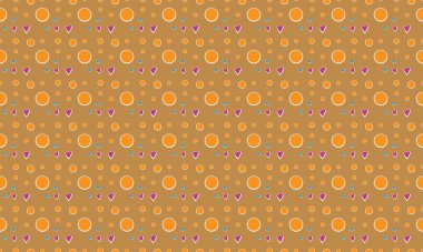 Farklı aksesuarlara sahip renkli arkaplan